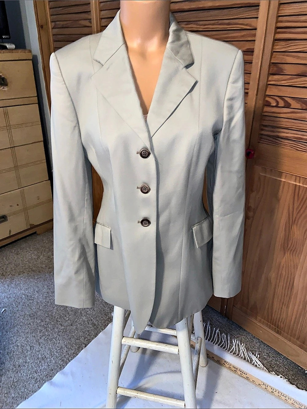 Grand Prix 14UK TALL beige riding show jacket hunt coat fox hunting informal day